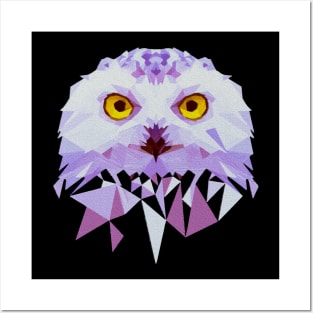 Owl Polygon Face Posters and Art